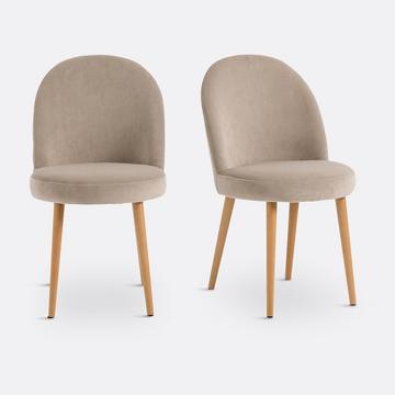 Lot de 2 chaises velours