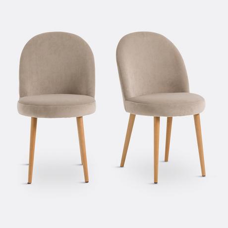 La Redoute Intérieurs Lot de 2 chaises velours  