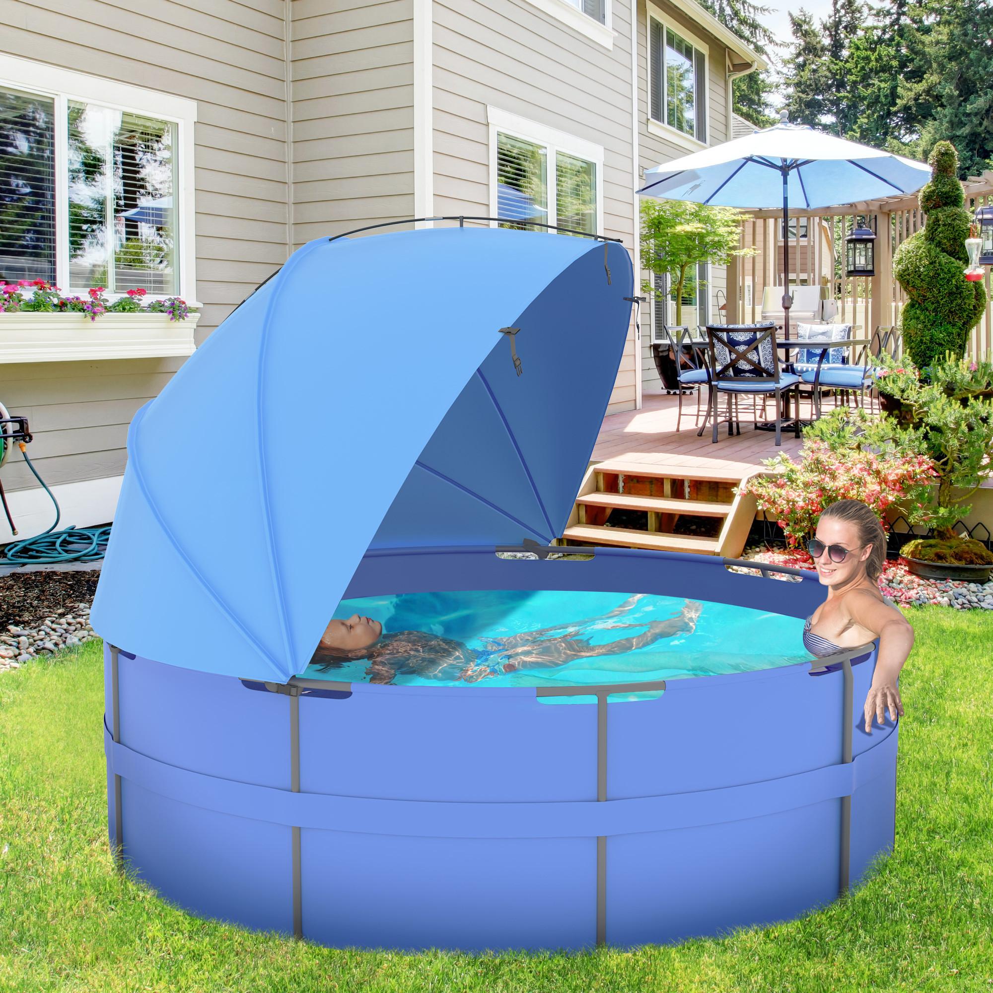 Outsunny Toit de protection solaire pour piscine  