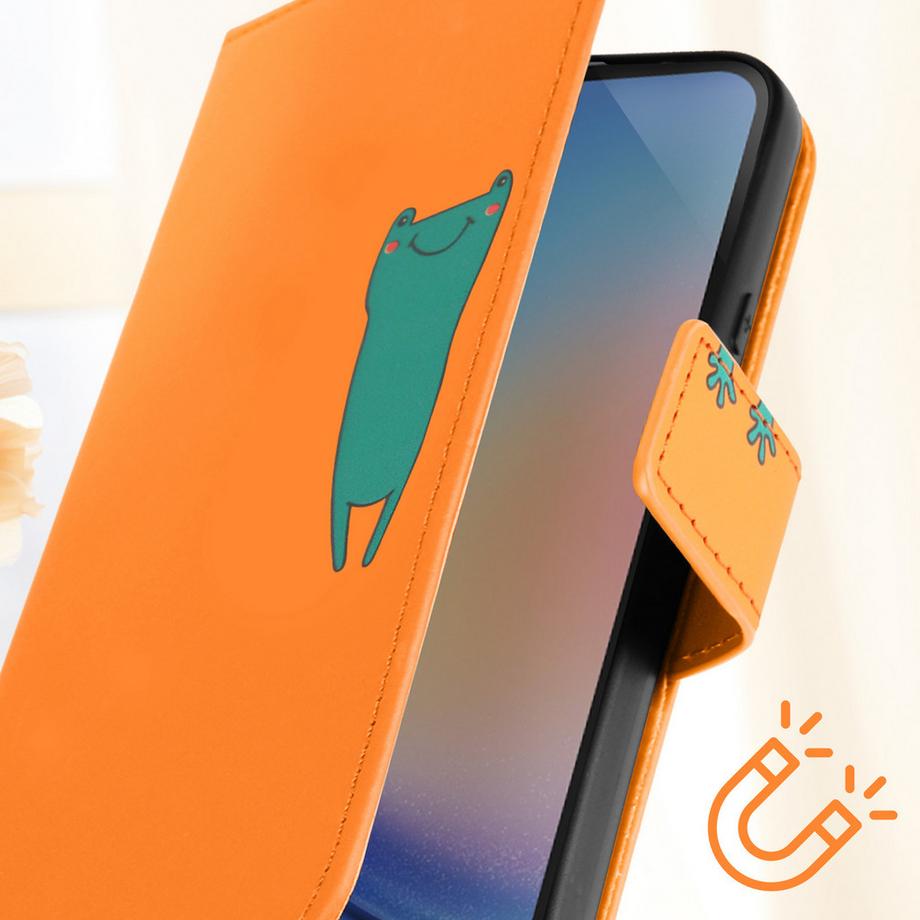 Avizar  Samsung A34 5G Hülle Frosch Orange 