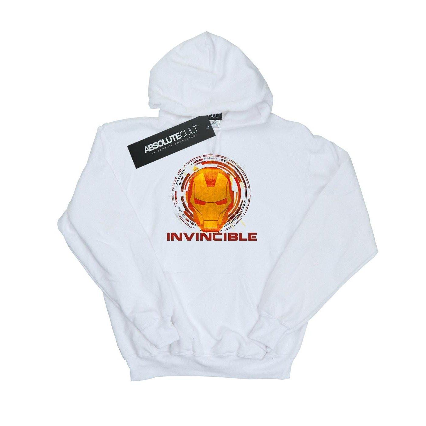 Image of Avengers Iron Man Invincible Kapuzenpullover Damen Weiss L