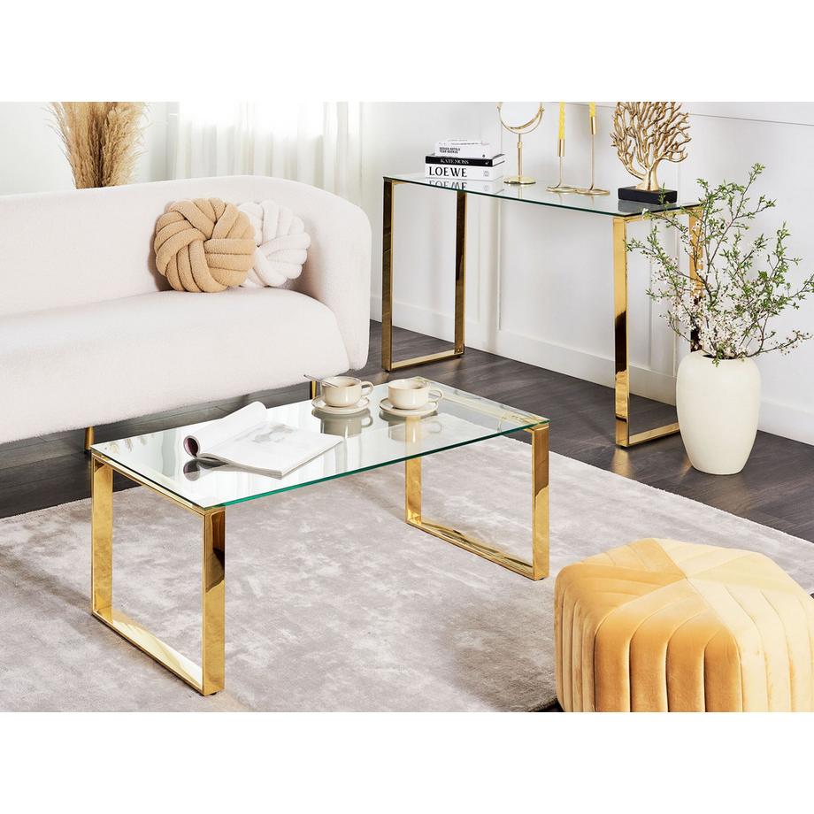 Beliani Table basse en Verre de sécurité Moderne TILON  