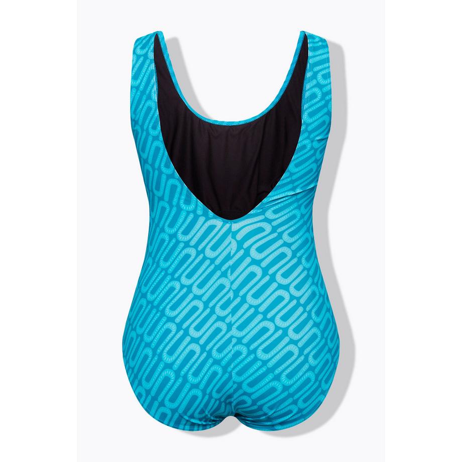 Ulla Popken Costume da bagno con stampa grafica senza coppe morbide  