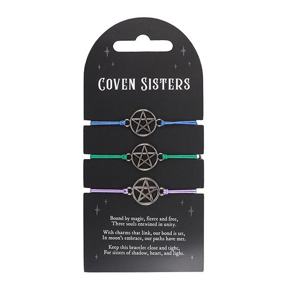 Something Different  Coven Sisters Pentagramma Braccialetto Misura  (Confezione da tre) 