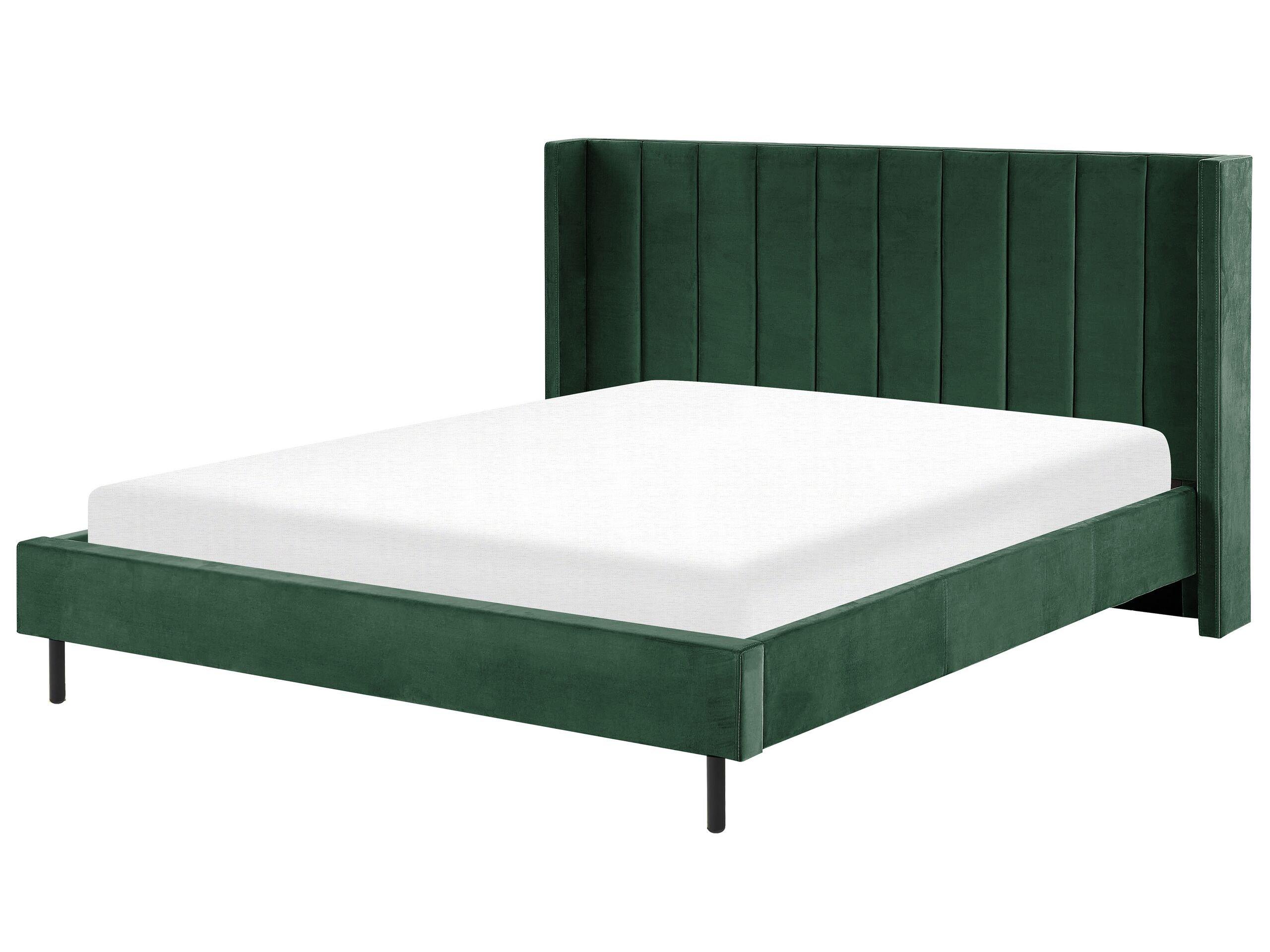 Beliani Bett mit Lattenrost aus Samtstoff Modern VILLETTE  