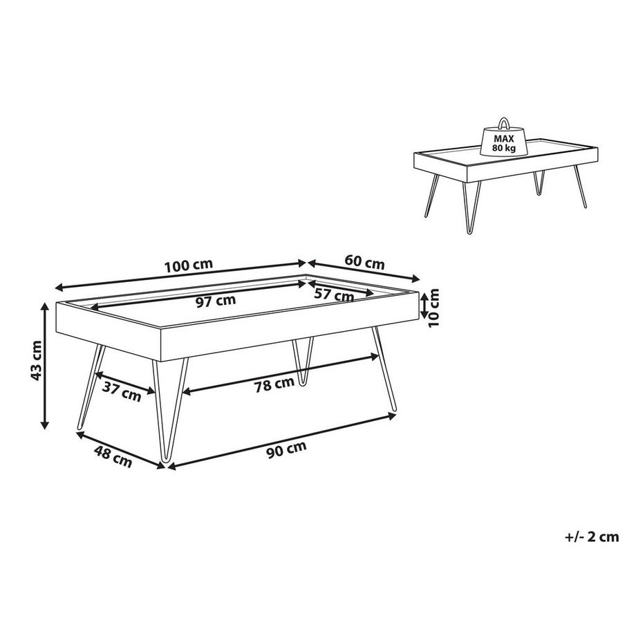 Beliani Table basse en MDF Industriel WELTON  