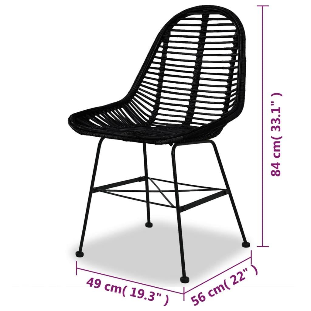 VidaXL Chaise de salle à manger rotin  