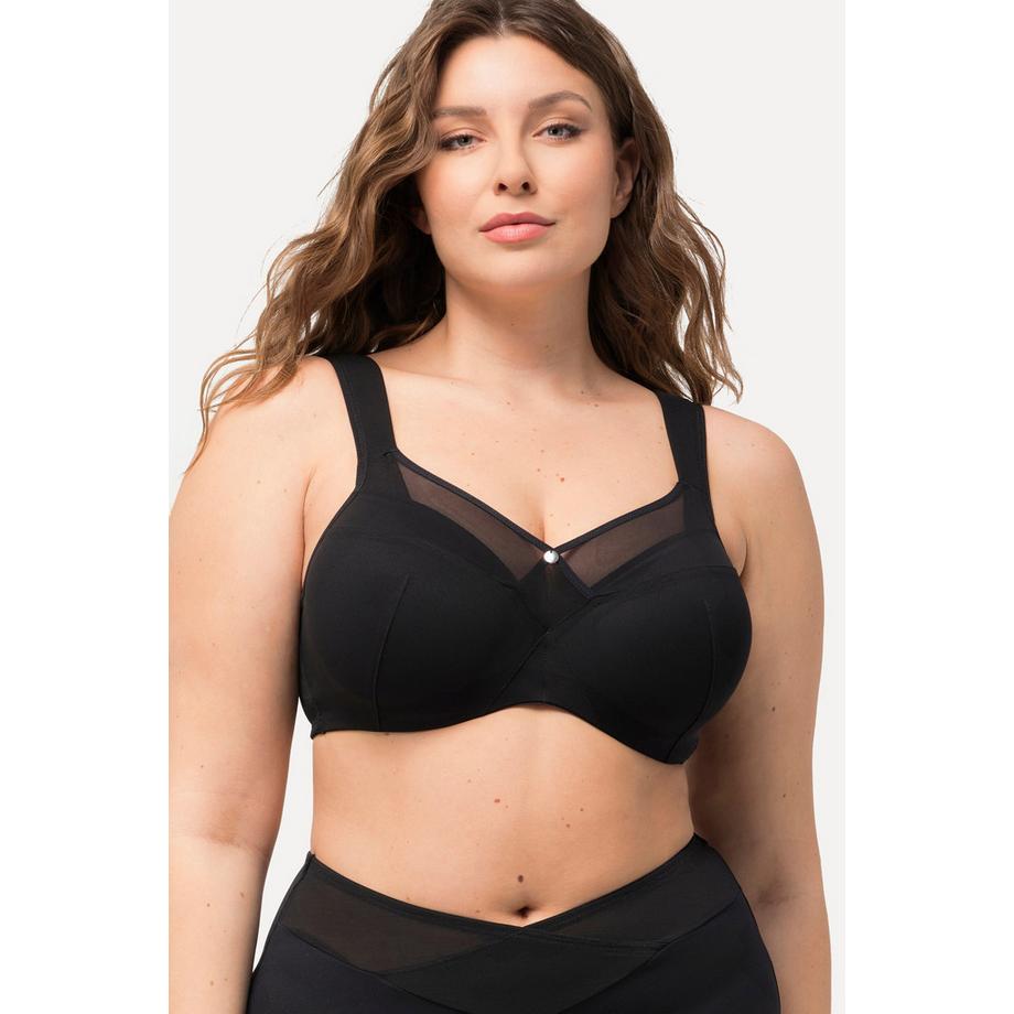 Ulla Popken Reggiseno con ferretto coppe morbide inserto in mesh  