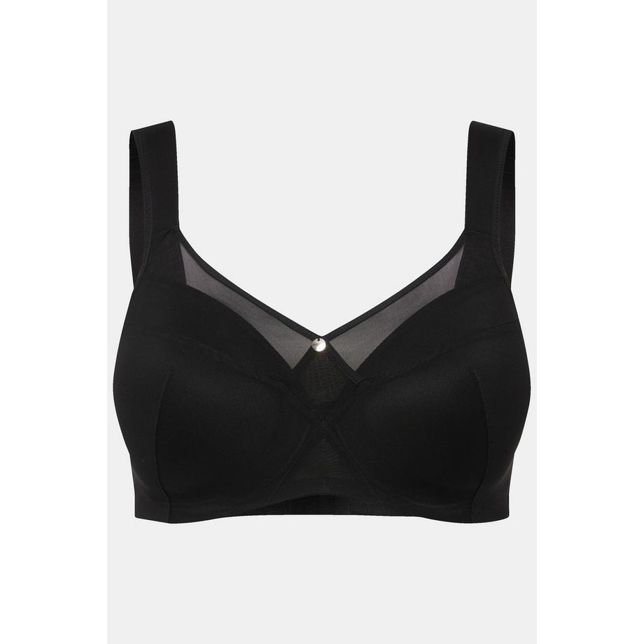 Ulla Popken Reggiseno con ferretto coppe morbide inserto in mesh  