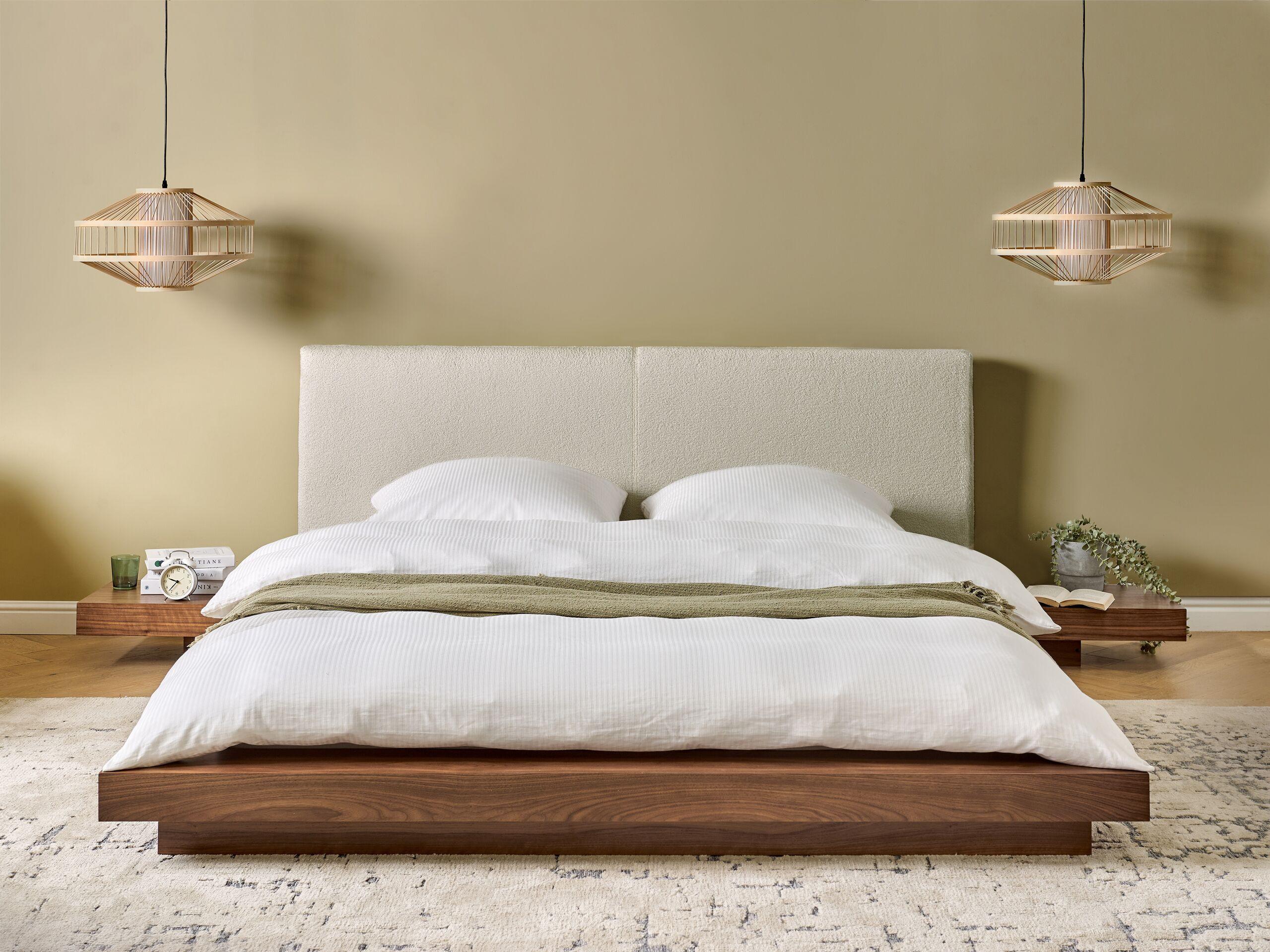 Beliani Bett mit LED aus MDF-Platte Modern ZEN  