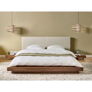 Beliani Bett mit LED aus MDF-Platte Modern ZEN  