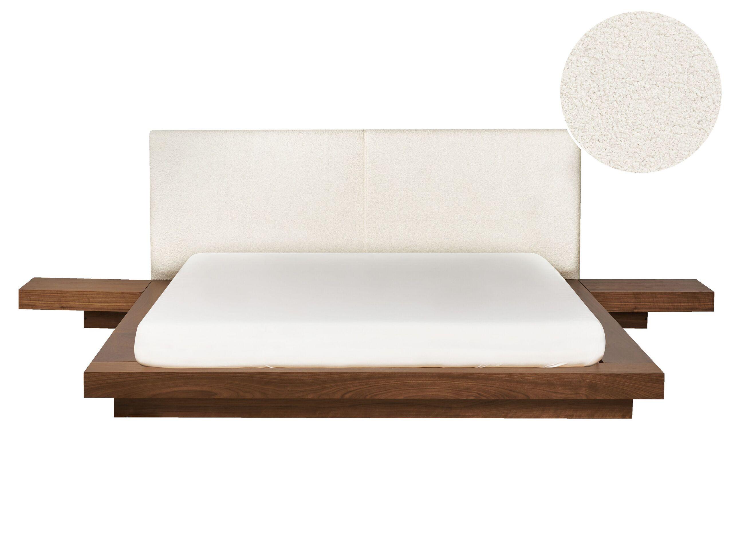 Beliani Bett mit LED aus MDF-Platte Modern ZEN  