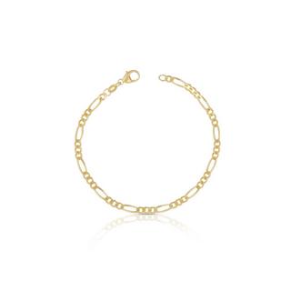 MUAU Schmuck  Bracelet Figaro Gelbgold 750, 19cm, 4mm 