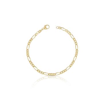 Bracelet Figaro Gelbgold 750, 19cm, 4mm