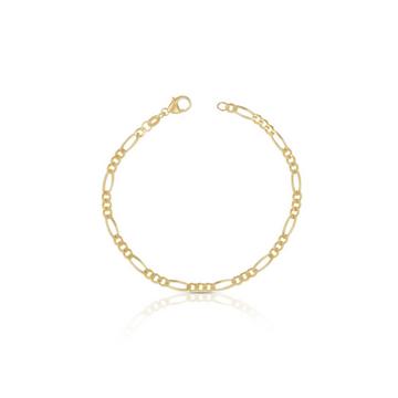 Bracelet Figaro Gelbgold 750, 19cm, 4mm