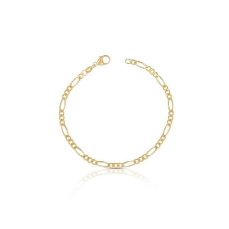 MUAU Schmuck  Bracelet Figaro Gelbgold 750, 19cm, 4mm 