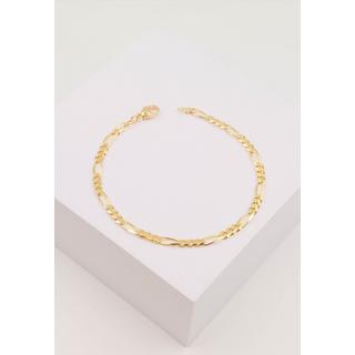 MUAU Schmuck  Bracelet Figaro Gelbgold 750, 19cm, 4mm 