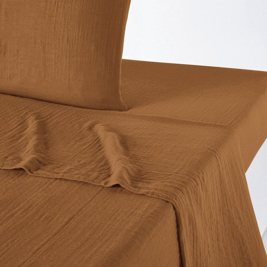 La Redoute Intérieurs Kumla Drap Plat Mousseline de Coton  