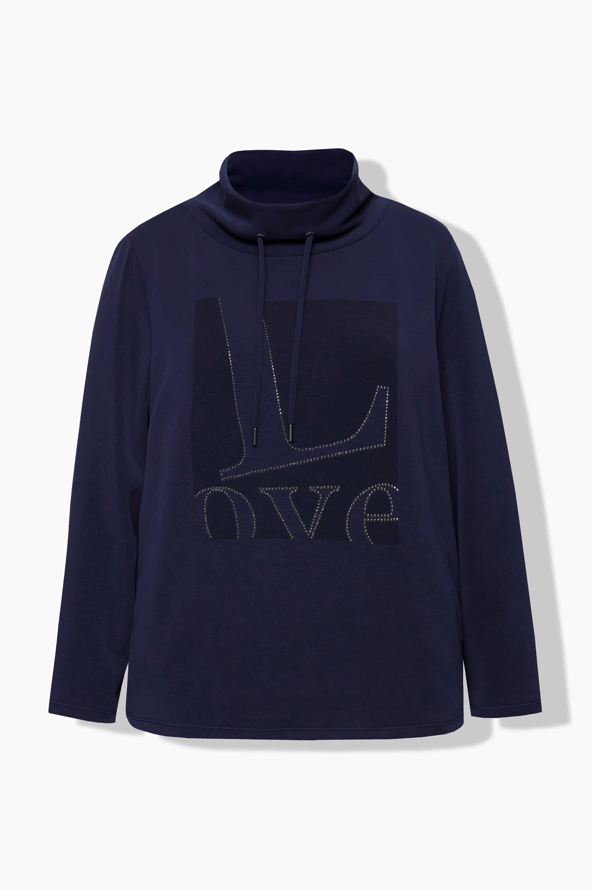 Ulla Popken  Sweatshirt, Love, Stehkragen, Langarm 