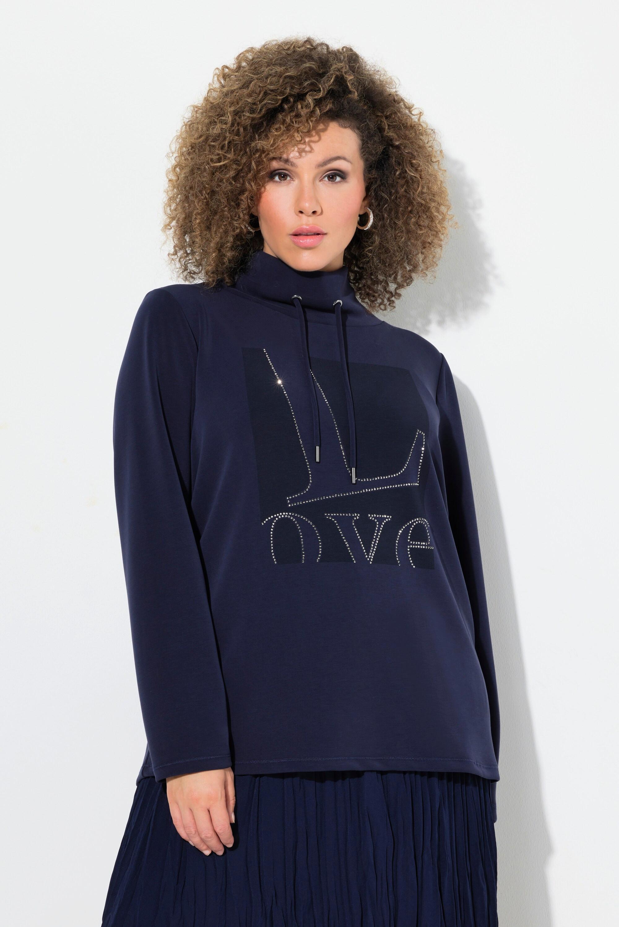 Ulla Popken  Sweatshirt, Love, Stehkragen, Langarm 