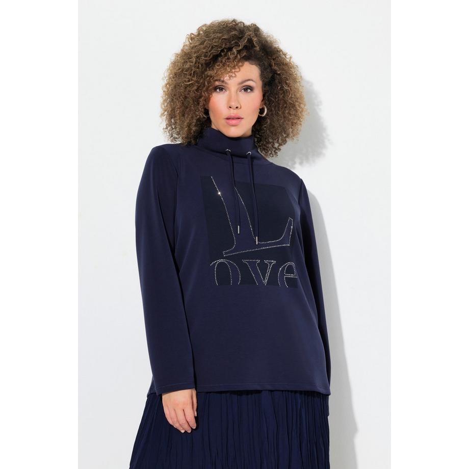 Ulla Popken Love Col Montant Manches Longues Sweat-shirt  