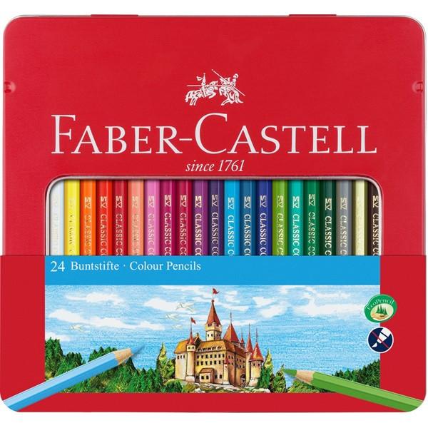 Faber-Castell  Faber-Castell 115824 pastello colorato Beige, Nero, Blu, Oro, Verde, Avorio, Lillà, Magenta, Arancione, Rosa, Viola, Bianco, Giallo 1 pz 