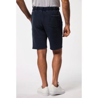 JP1880  Bermuda en molleton, avec taille élastique. Teinture indigo. Jusqu'au 8XL. 