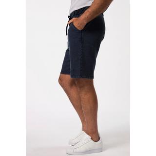 JP1880  Bermuda en molleton, avec taille élastique. Teinture indigo. Jusqu'au 8XL. 