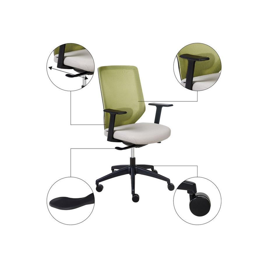 Beliani Sedia da ufficio en Tessuto Classico VIRTUOSO  