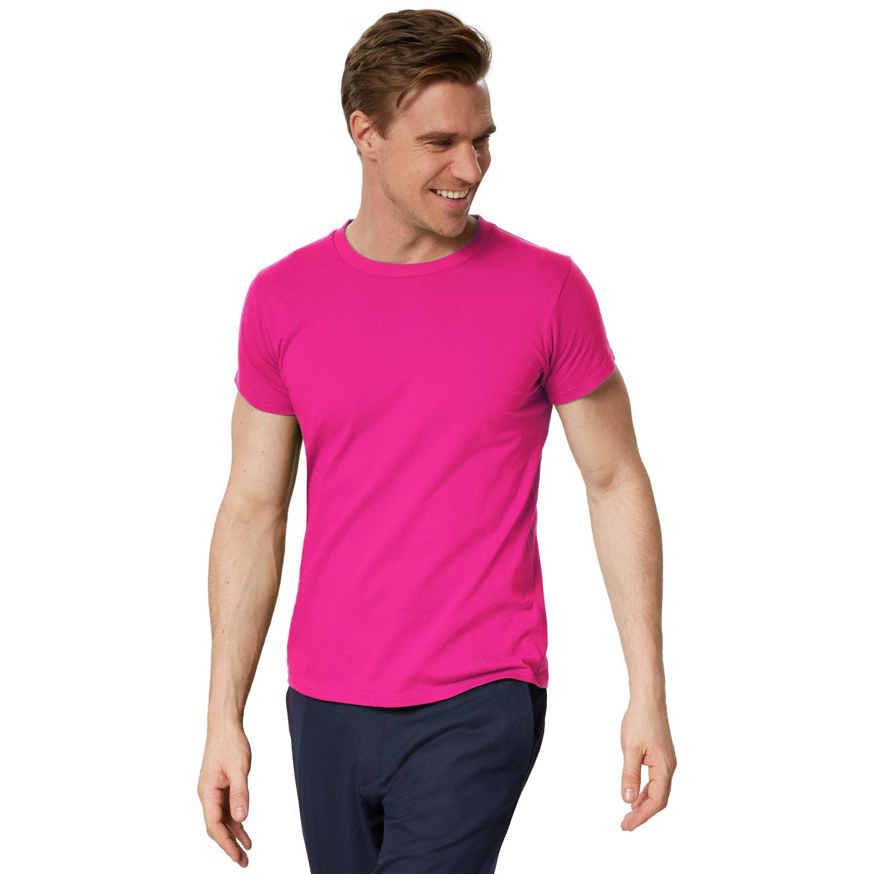Image of T-shirt Männer Herren Pink XXL