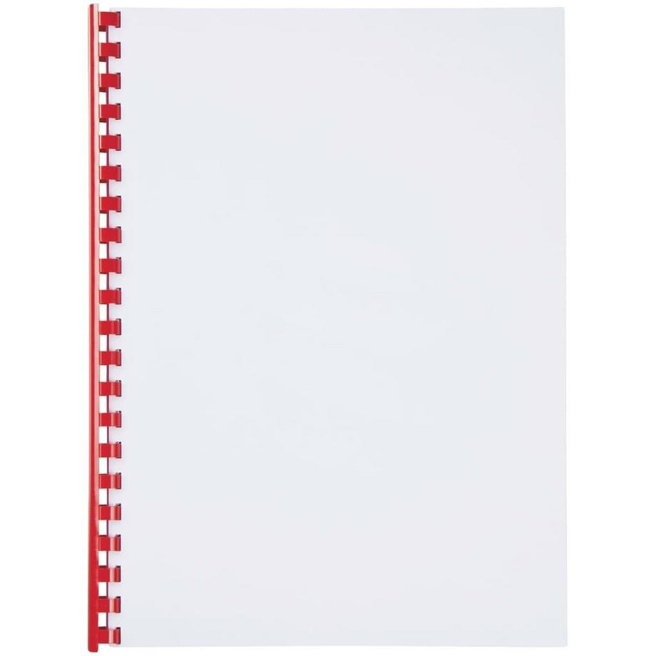 GBC  GBC Plastikbindrücken 14mm A4 4028218 rot, 21 Ringe 100 Stück 