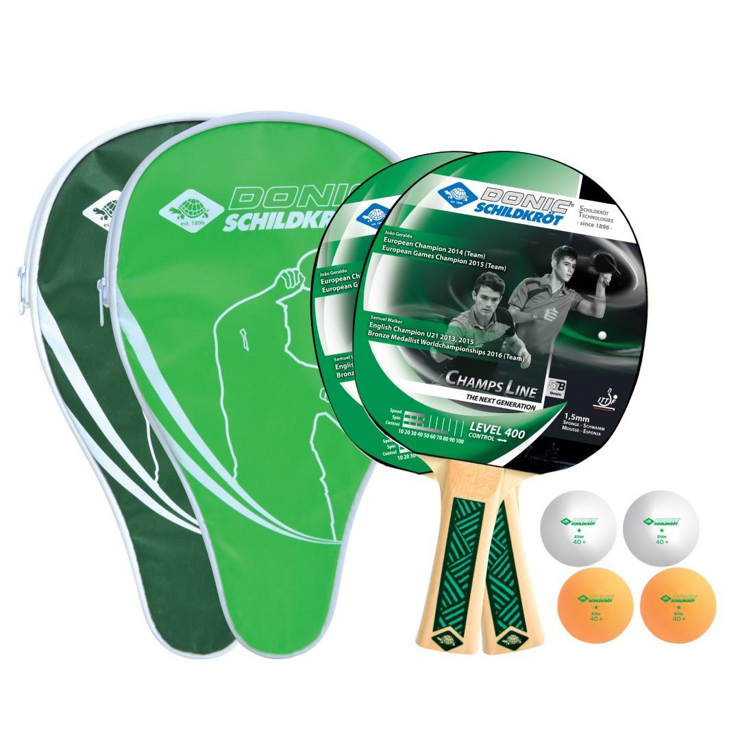 Image of Donic Tischtennis Set Champs 400 Cover Unisex Grün ONE SIZE