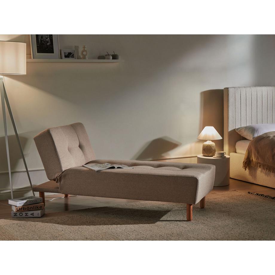 Beliani Chaiselongue aus Stoff Retro ALSTEN  