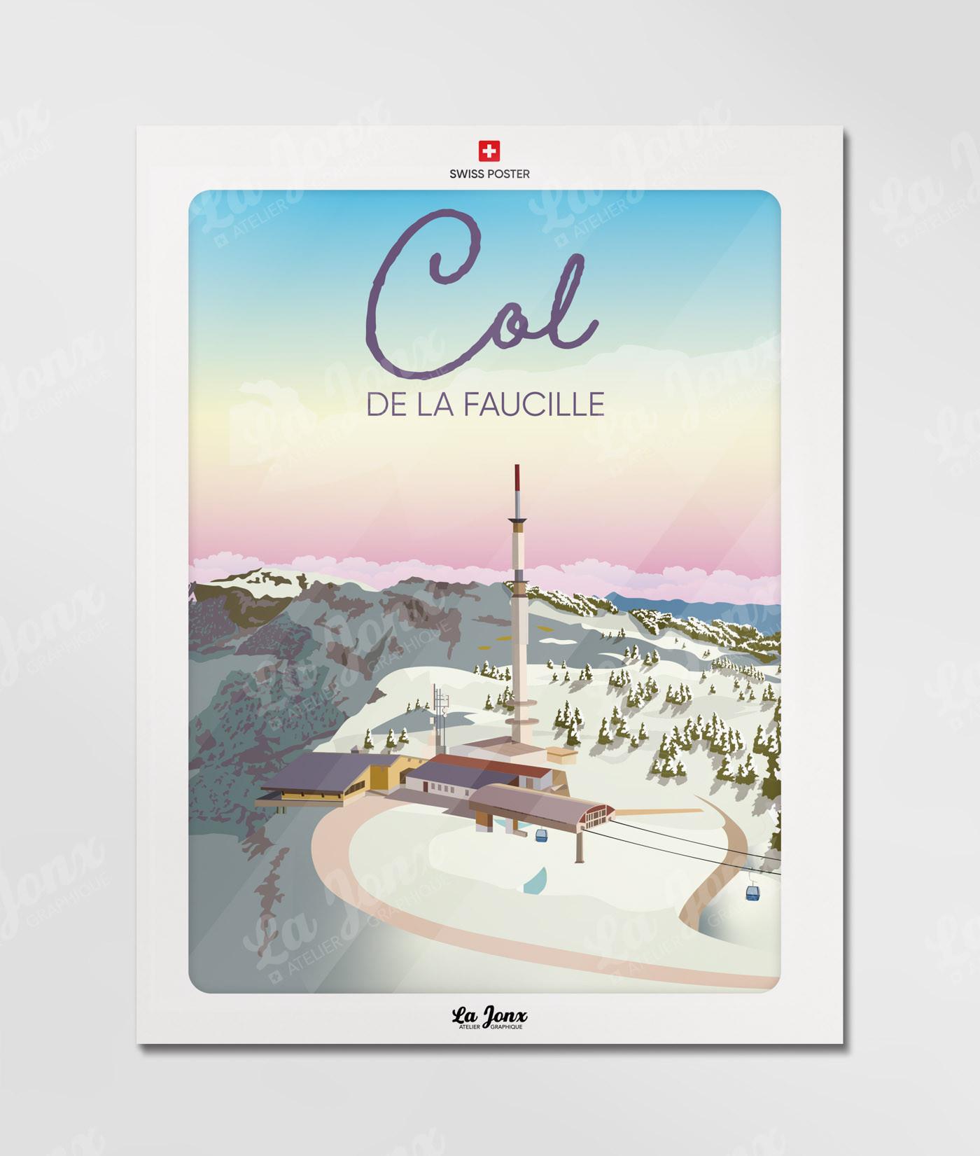 La-Jonx Col de la Faucille - Poster  