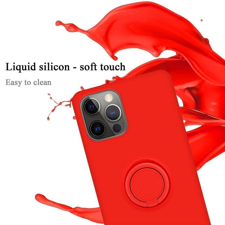Cadorabo  Hülle für Apple iPhone 12  12 PRO TPU Silikon mit Ring Liquid 