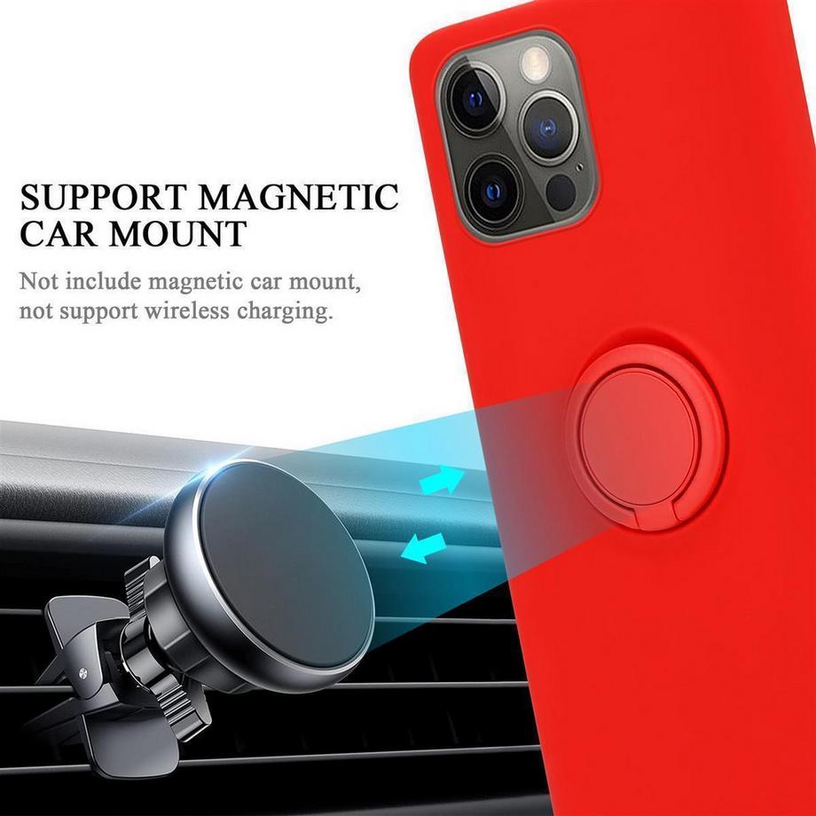 Cadorabo  Hülle für Apple iPhone 12  12 PRO TPU Silikon mit Ring Liquid 