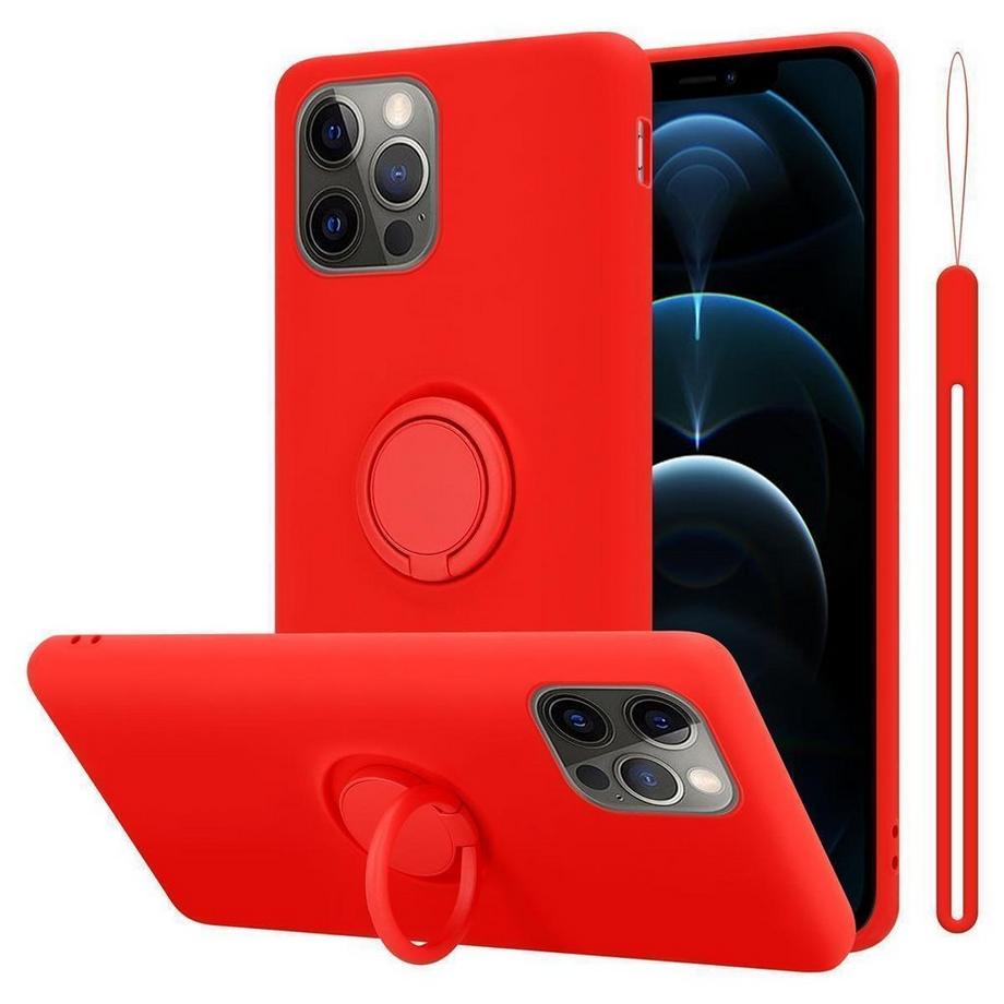 Cadorabo  Hülle für Apple iPhone 12  12 PRO TPU Silikon mit Ring Liquid 