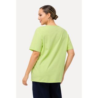 Ulla Popken  T-shirt con scollo rotondo con aperture e mezze maniche 