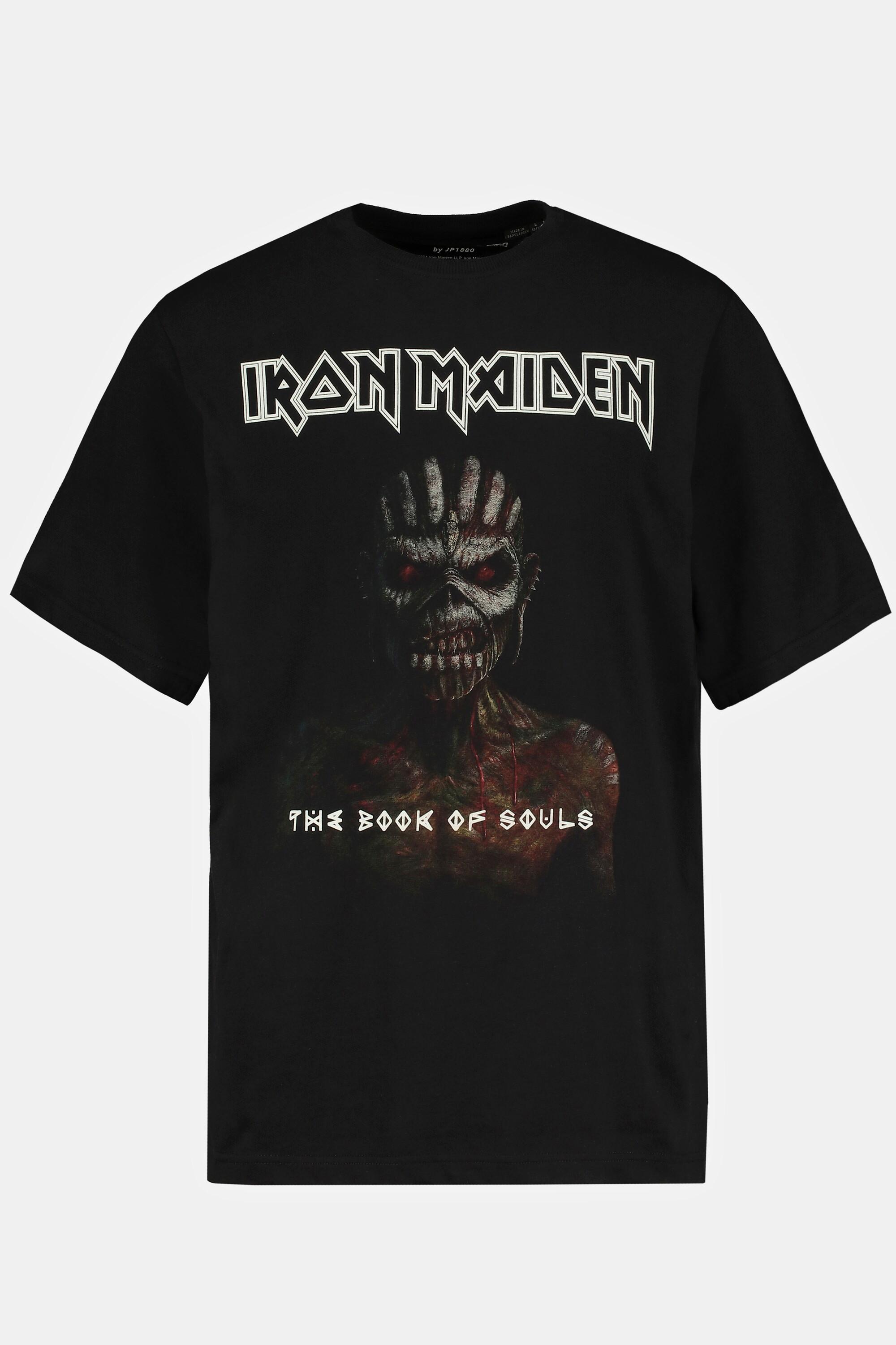 JP1880  T-shirt dedicata alla band Iron Maiden con mezze maniche nero 