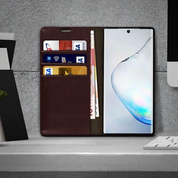 Avizar  Cover Echtleder Galaxy Note 10+ Braun 