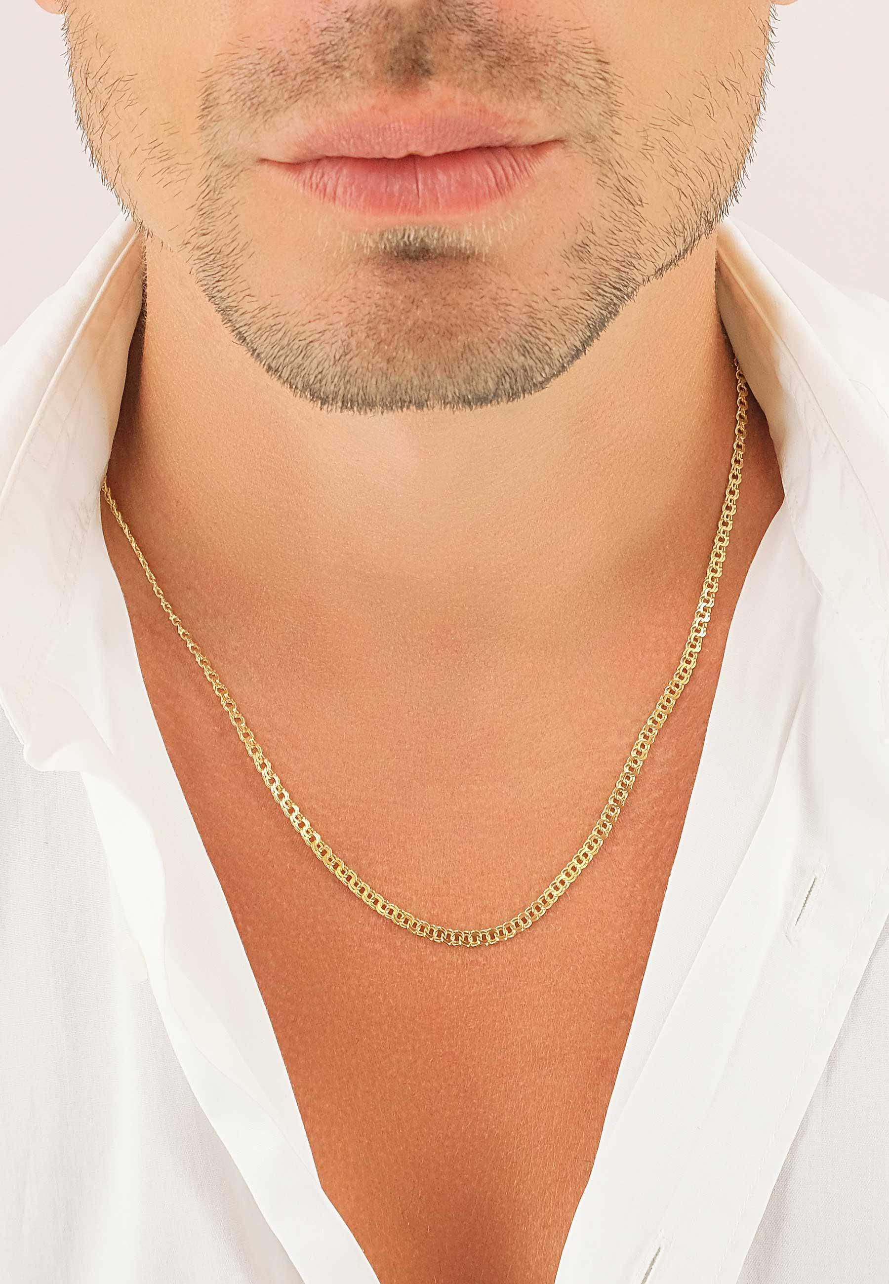 MUAU Schmuck  Collier Garribaldi Gelbgold 750, 3.4mm, 45cm 