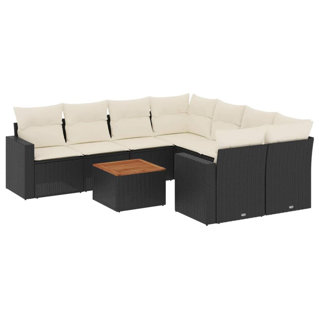 VidaXL set divano da giardino Polirattan  