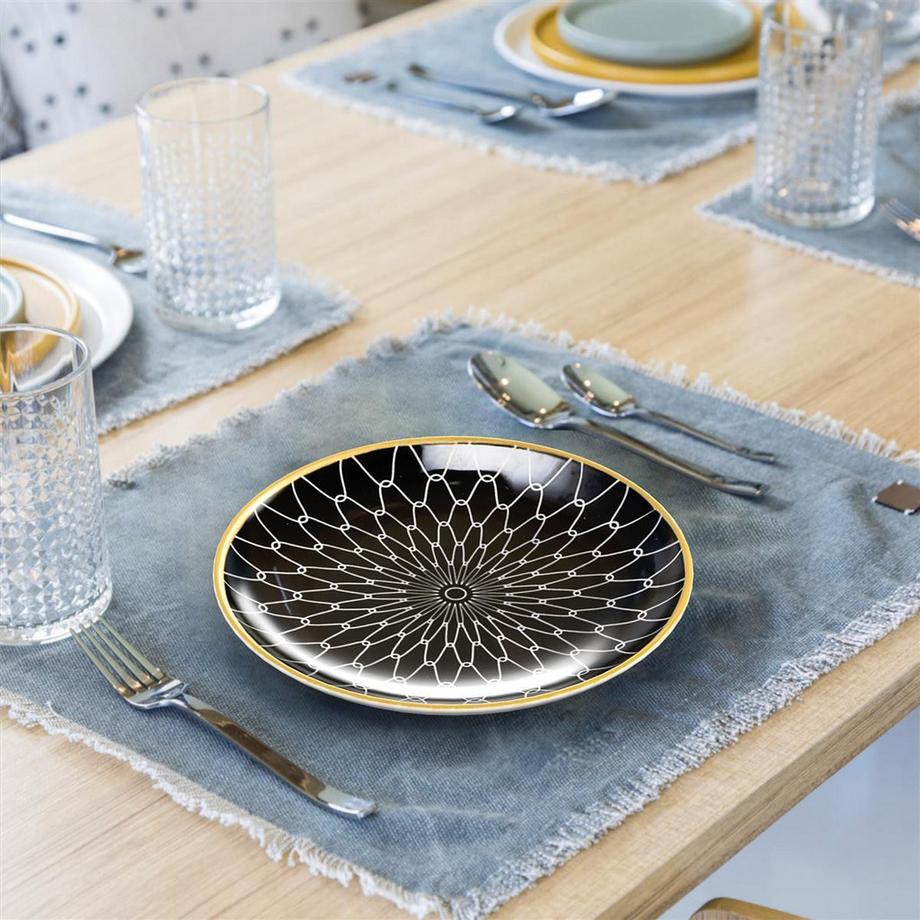 Intirilife 4x Assiettes en porcelaine en Connecté  