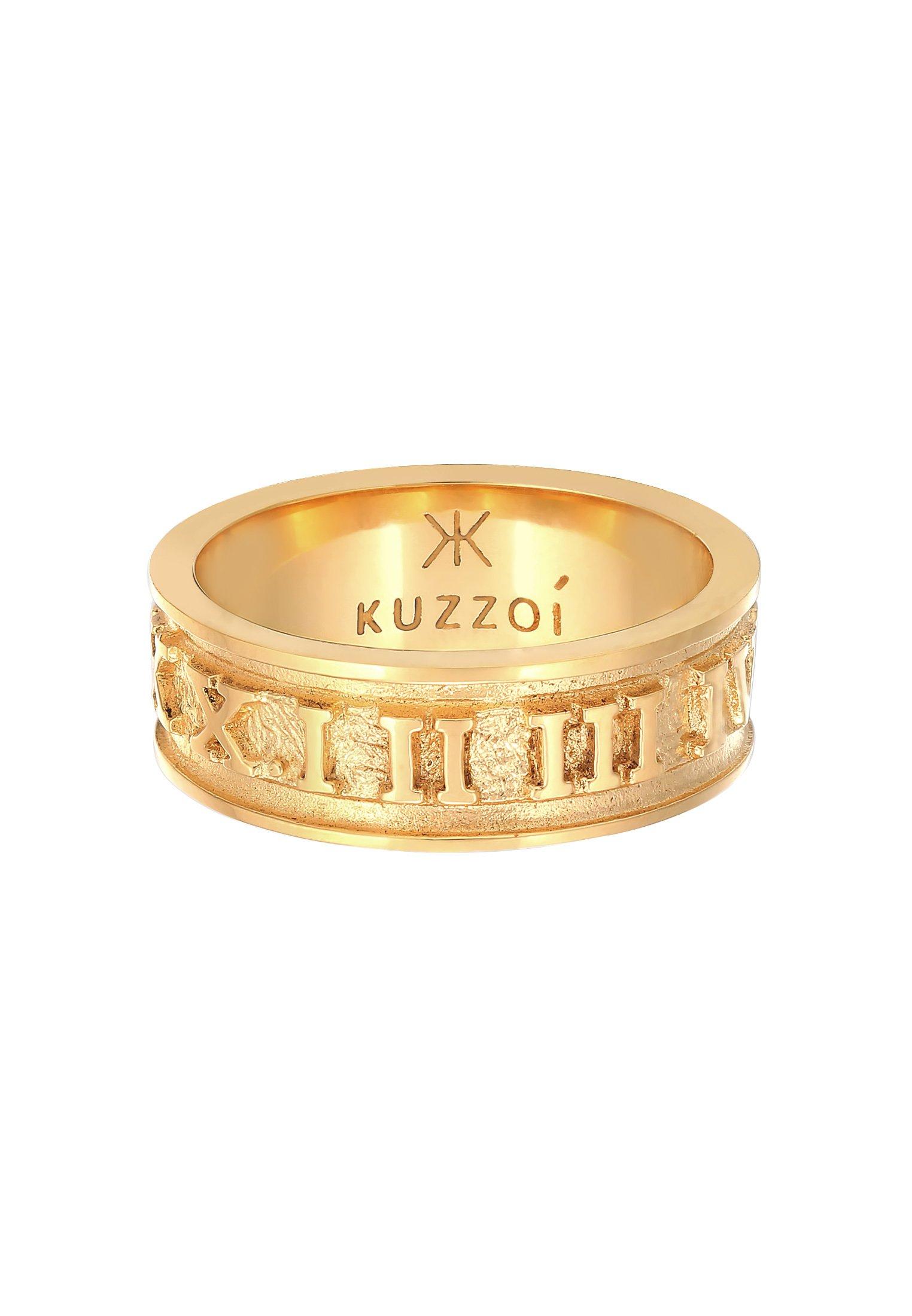 Kuzzoi  Ring  Bandring Römische Zahlen 925 Silber 