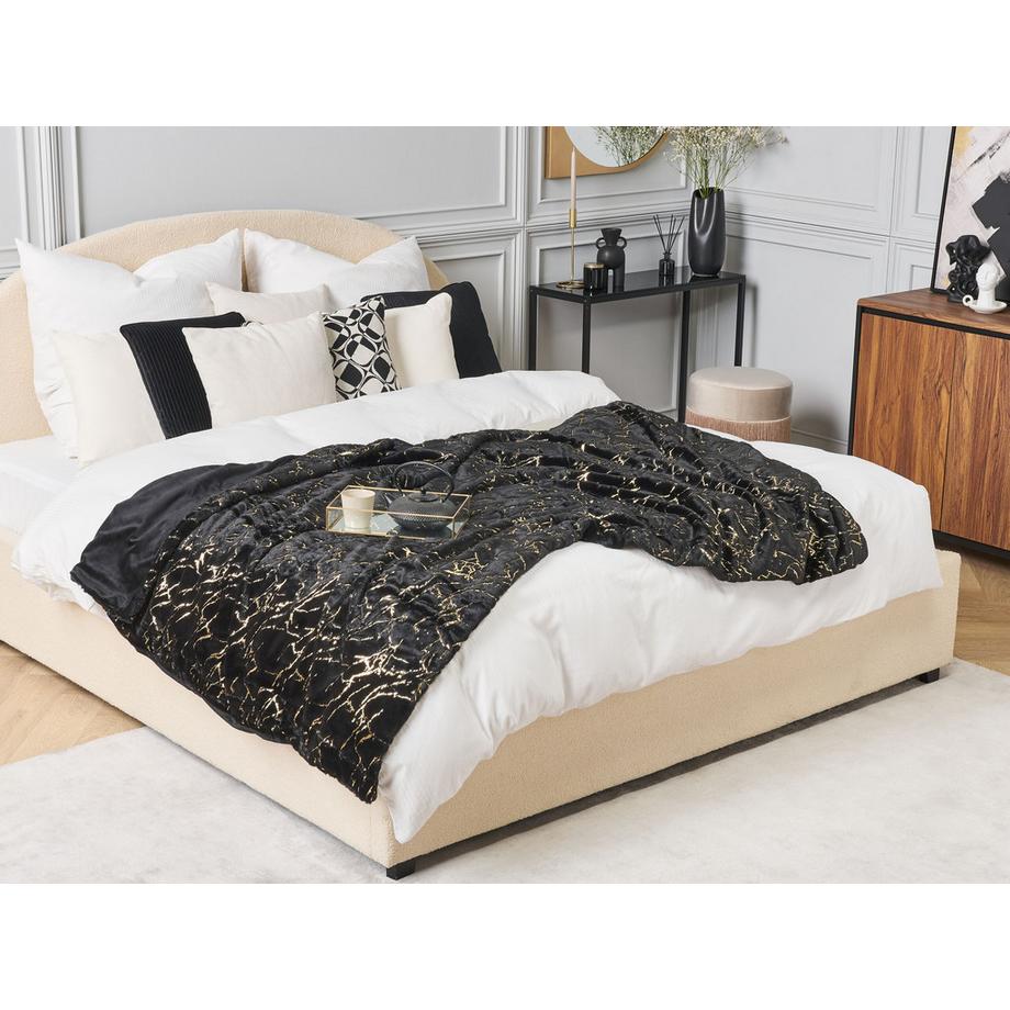 Beliani Godavari Moderne Polyester Kuscheldecke  