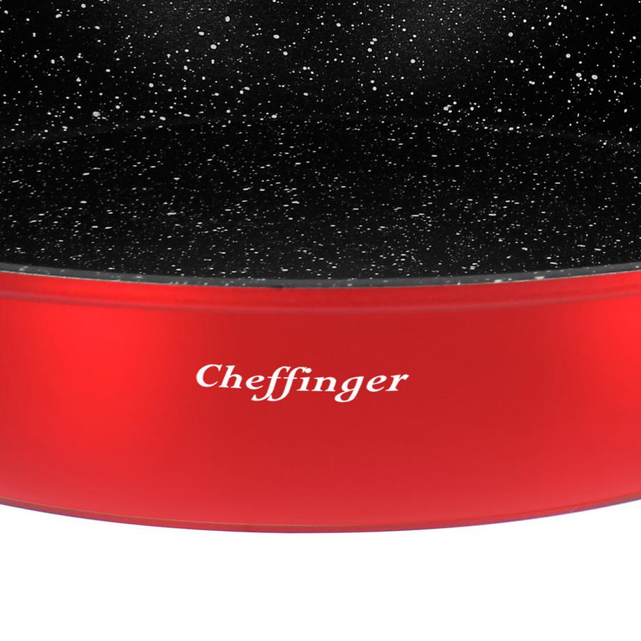 Cheffinger Lot de 3 Poêles Effet Marbre et Antiadhésif  