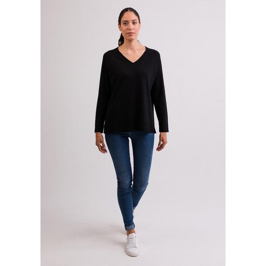 CASH-MERE.CH Pull avec fentes latérales  