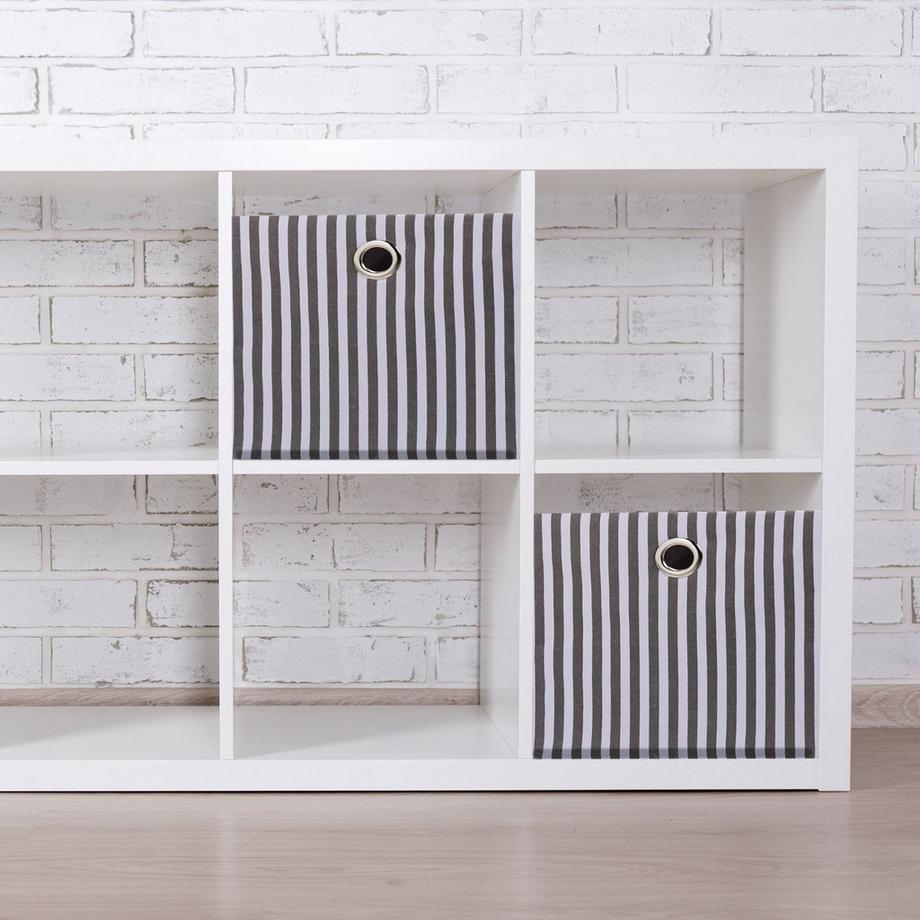 B2X Graue Aufbewahrungsbox 2er Set  