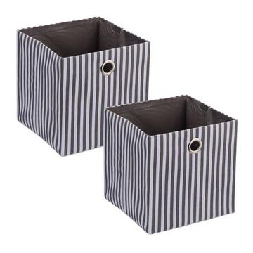 Coffret de rangement gris, lot de 2