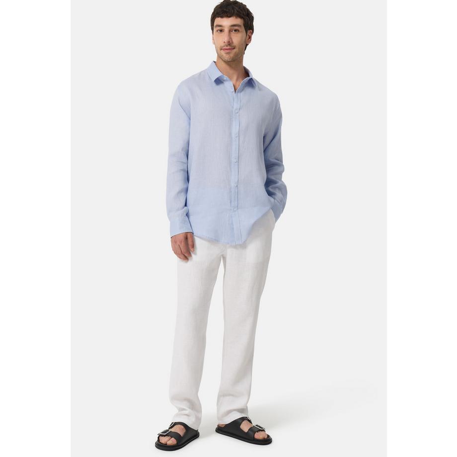 CASH-MERE.CH Chemise en lin à manches longues  